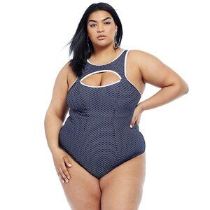 Chromat Saldana Waves One-piece Swimsuit - 3X